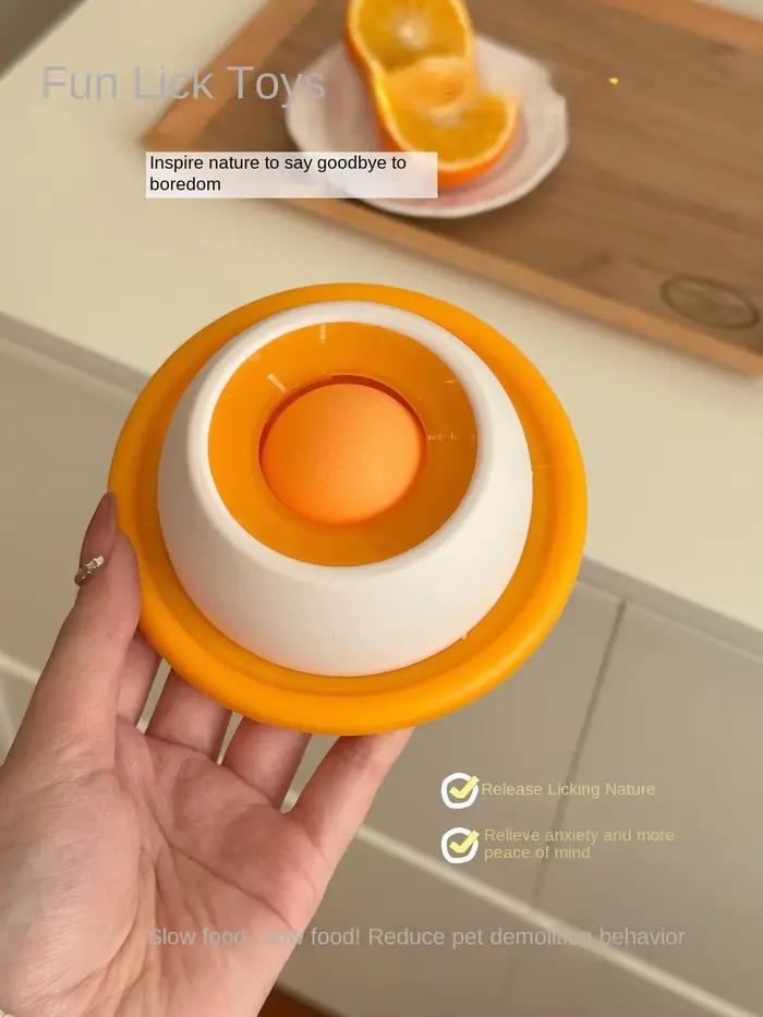 Jouet interactif pour chien et chat, distributeur de nourriture à lèchage lent, bol nettoyant pour l