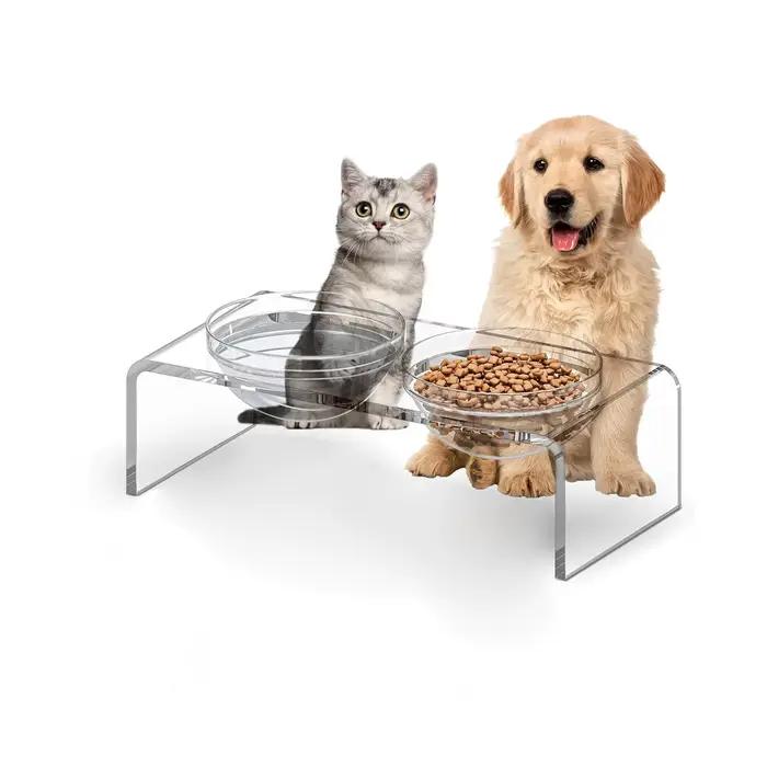 Support de gamelle pour animaux de compagnie, support d'alimentation pour nourriture et eau, adapté 