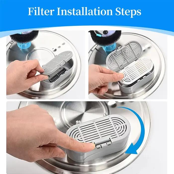 Filtre à charbon actif de remplacement pour fontaine à boire pour chien et chat, filtres remplacés p