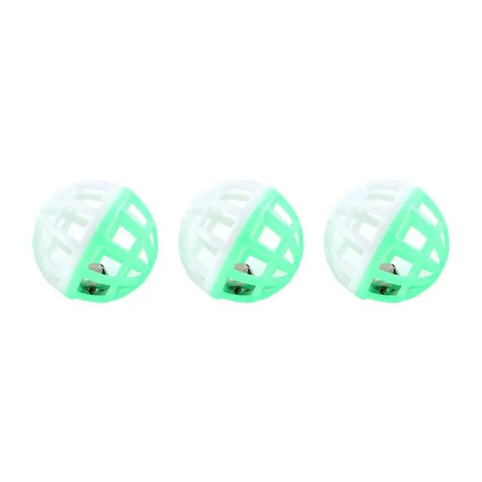 Jouets pour animaux de compagnie, balle d'entraînement en plastique pour chaton avec cloche creuse, 