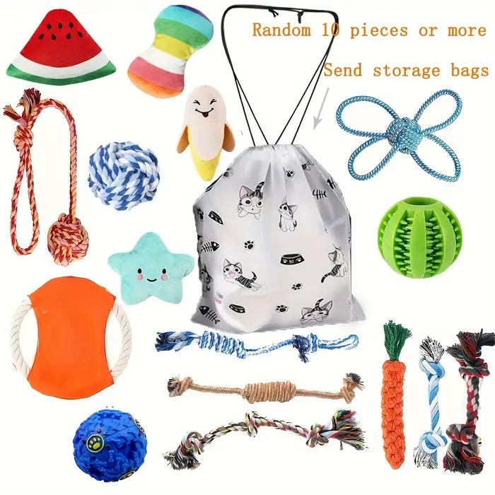 Jouets Interactifs Durables en Coton de Type Aléatoire pour Chiot, Fournitures pour Petits et Moyens
