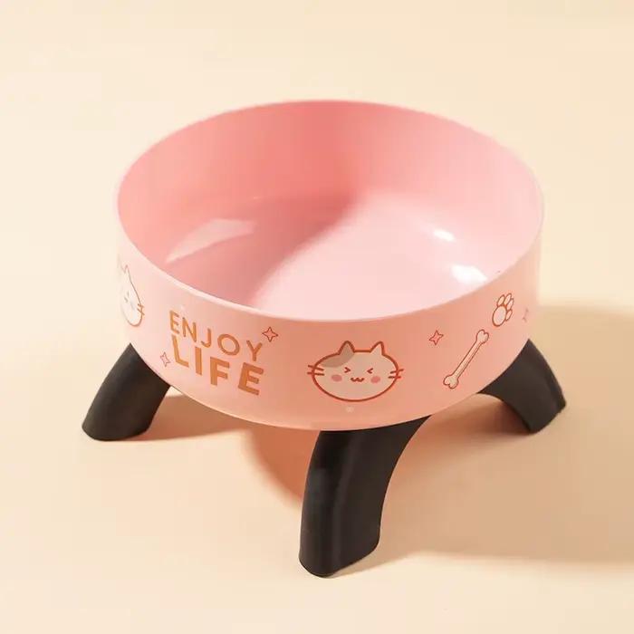 Bol de nourriture surélevé pour animaux de compagnie, bol d'eau de nourriture pour chat en acier ino