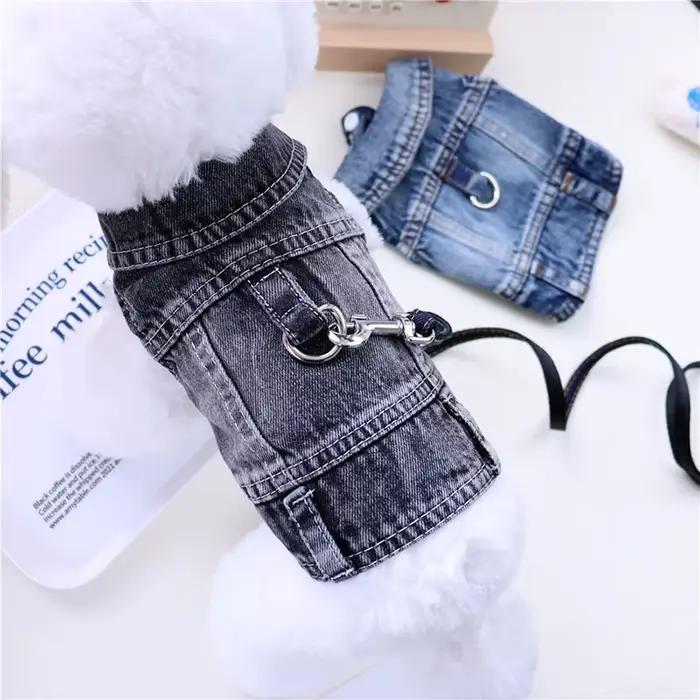 Veste de cow-boy en jean pour chien, vêtement élégant et décontracté, en Denim, pour chiot, Chihuahu