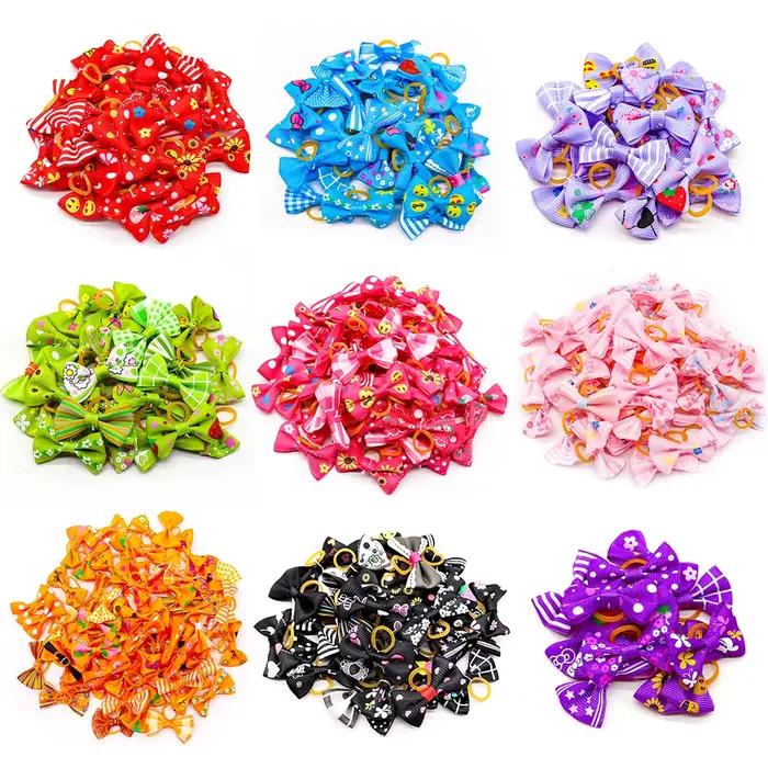 Nœuds de cheveux décorés pour petits chiens, 10/20/30 pièces, accessoires de toilettage pour petits 