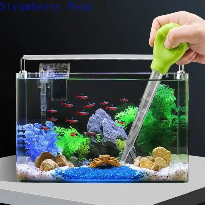 Pipette d'outil de nettoyage d'aquarium 57cm 30ml 50ml, pompe à Siphon pour Aquarium, changeur d'eau