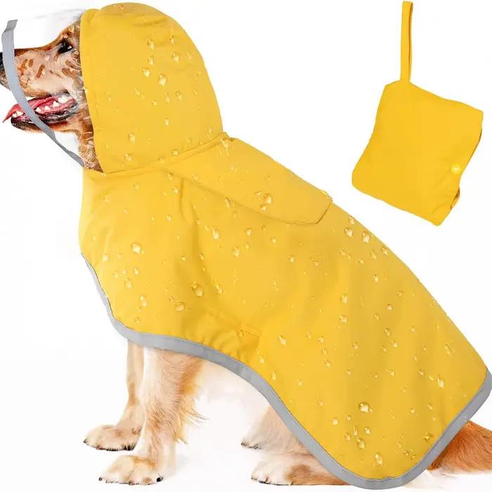 Manteau imperméable réfléchissant pour chien, toutes saisons, revêtement PU, Poncho imperméable pour