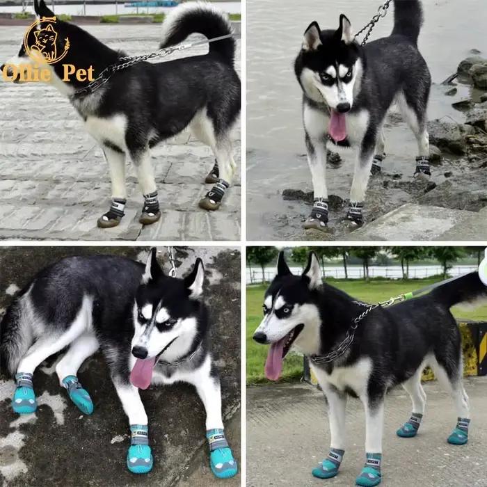 Chaussures en Silicone pour chiens, imperméables, bottes d'extérieur pour chiens, chaussons de neige