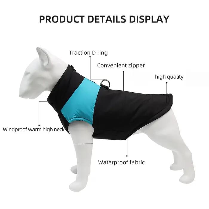 Vêtements d'hiver pour grands chiens, gilet imperméable, veste pour petits chiens et chats, manteau 