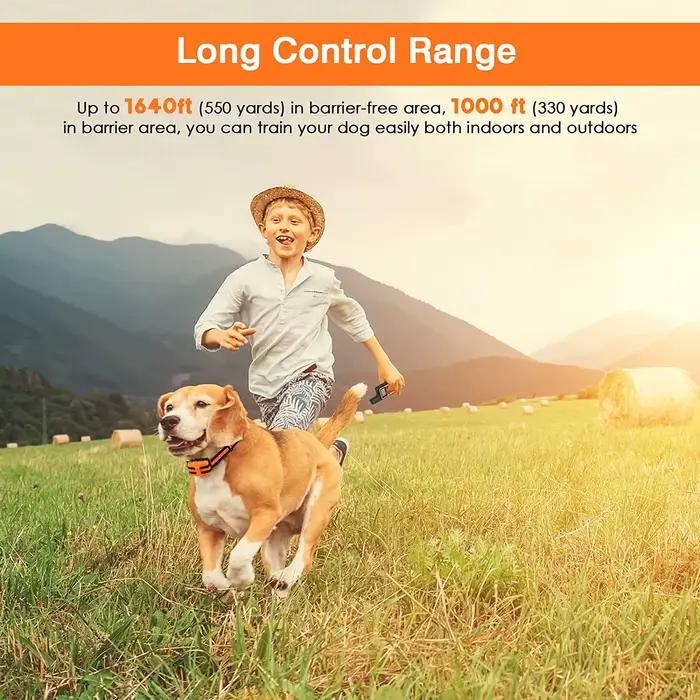 Collier Électrique d'Entraînement pour Chien, Étanche, avec Télécommande, Rechargeable, avec Son de 