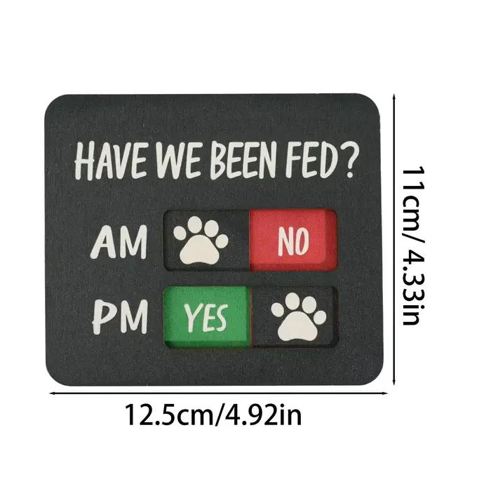 4/1 Pièces Aimant de Référence Alimentaire pour Animaux (Chats et Chiens) en Bois, avec Message 'Ave