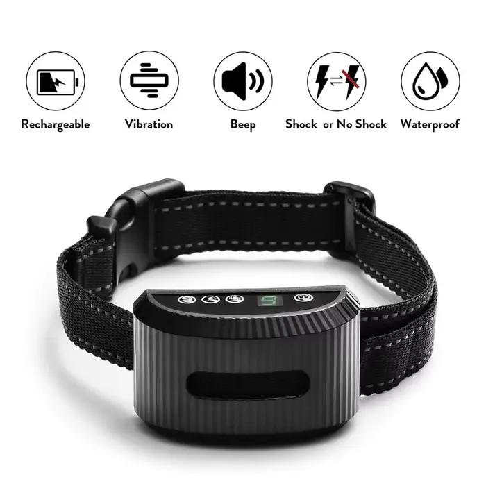 Collier anti-aboiement pour chien, Terminator d'aboiement Rechargeable, contrôle avancé des aboiemen