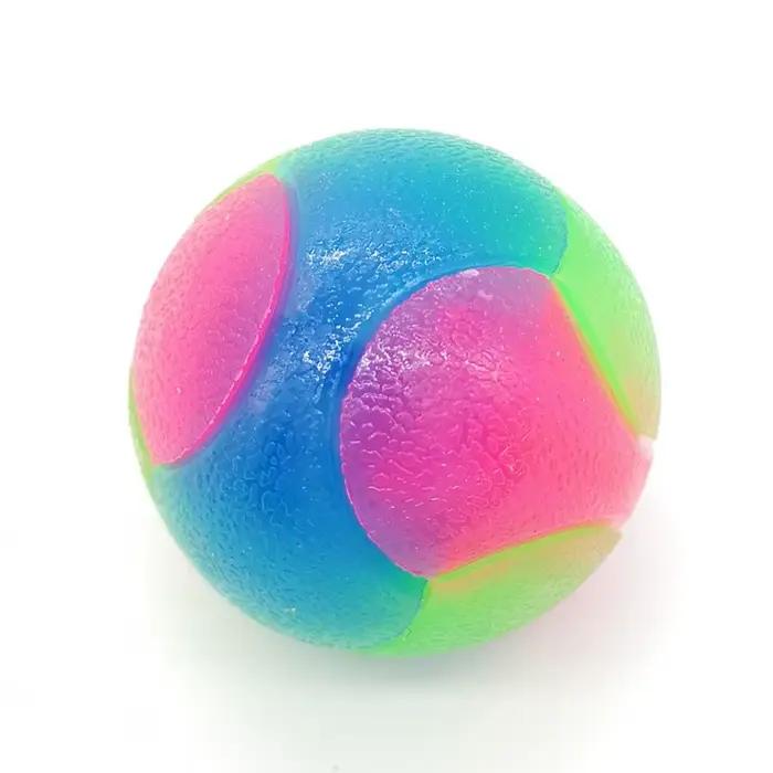 Balle lumineuse à DEL pour chiens, jouet à billes élastiques, jouet interactif pour chiot, boules mo
