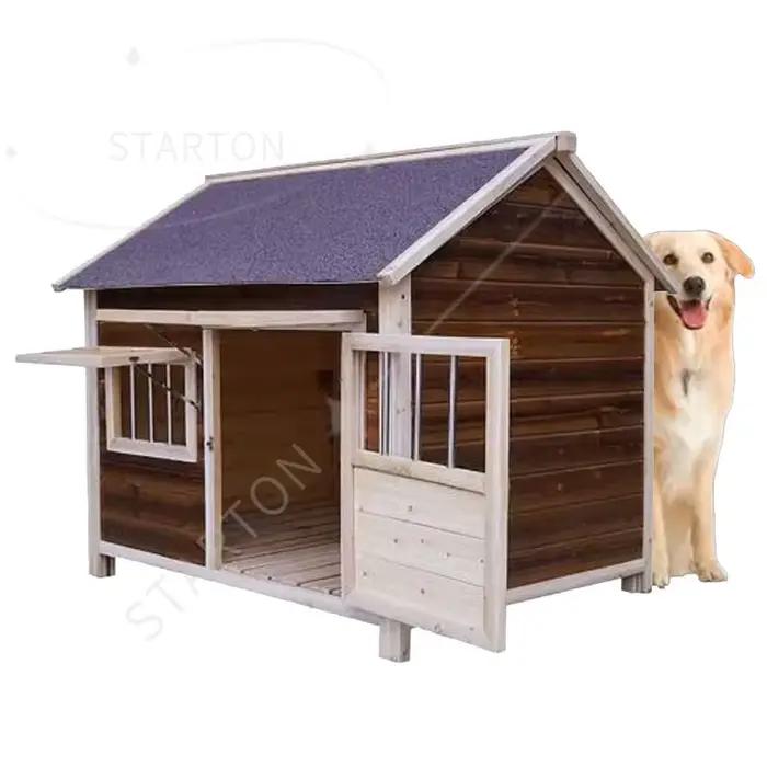 Grande chenil extérieur, Cages pour chiens en bois robustes et résistants aux intempéries, cas pour 