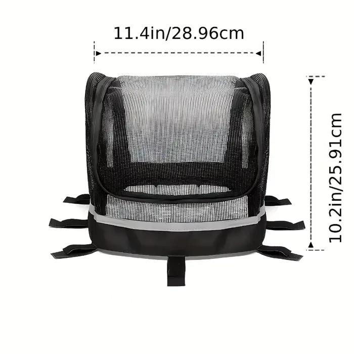 Housse de panier de vélo pour chats et chiens, avec ouverture zippée intégrale amovible, en maille r