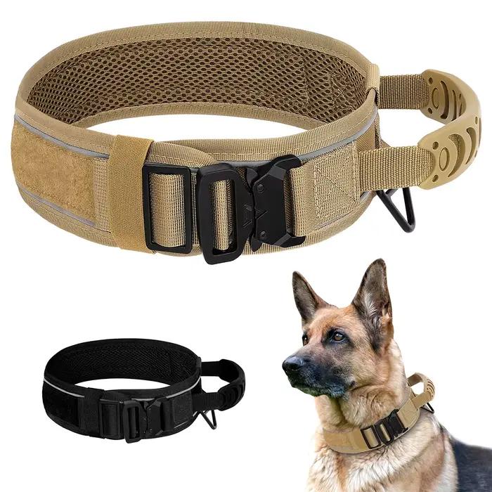 Collier pour chien en Nylon Durable, tactique militaire, colliers d'entraînement pour animaux de com