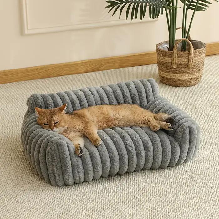 Canapé confortable pour chat, lit pour chat pour un sommeil profond, panier pour animaux de compagni