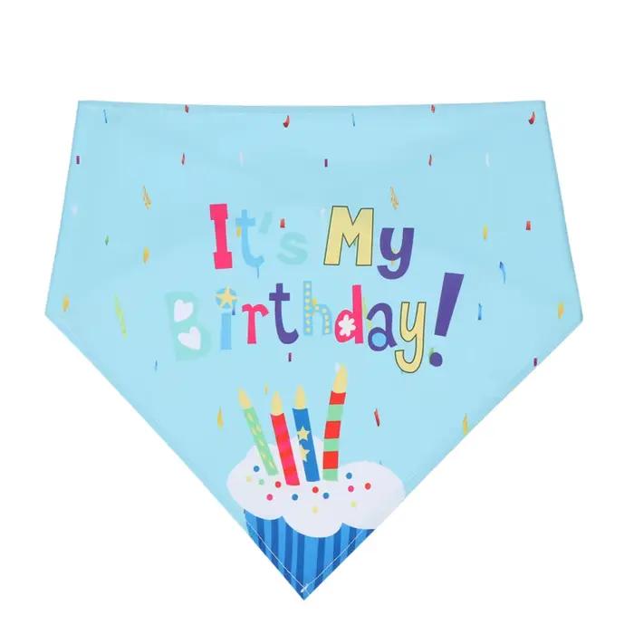 Casquettes d'anniversaire pour animaux de compagnie, conception de bavoirs mignons, vêtements de sau