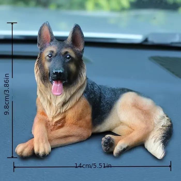 [Statue de berger allemand 3D] Statue réaliste en résine de berger allemand 3D |   Figurine de chien