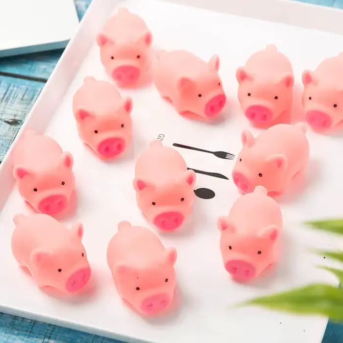 Jouets pour chiens mignons 4.5cm, 2 pièces/lot, cochon en caoutchouc rose hurlant, jouets pour anima