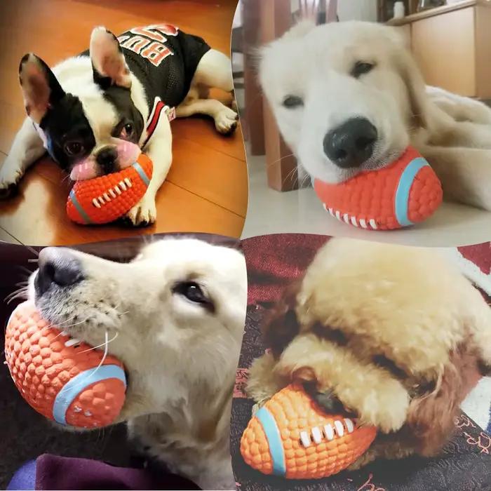 Jouets pour animaux de compagnie Iksqueak pour chiens, jouets pour chiots, football de tennis intére