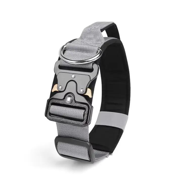 Grands colliers pour chiens, harnais de laisse, collier moyen et grand, Durable, tactique réglable, 