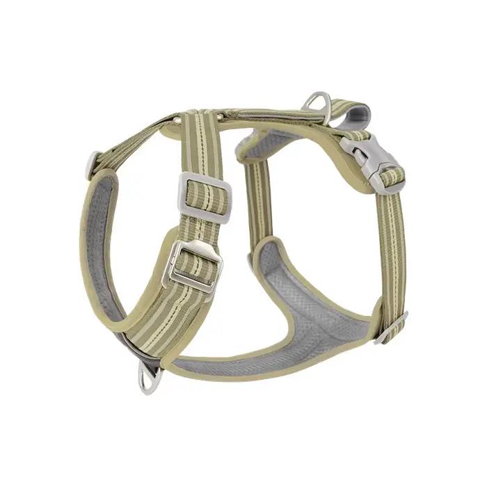 Harnais de poitrine pour chien avec laisse, bande réfléchissante, durable, réglable, souple et léger