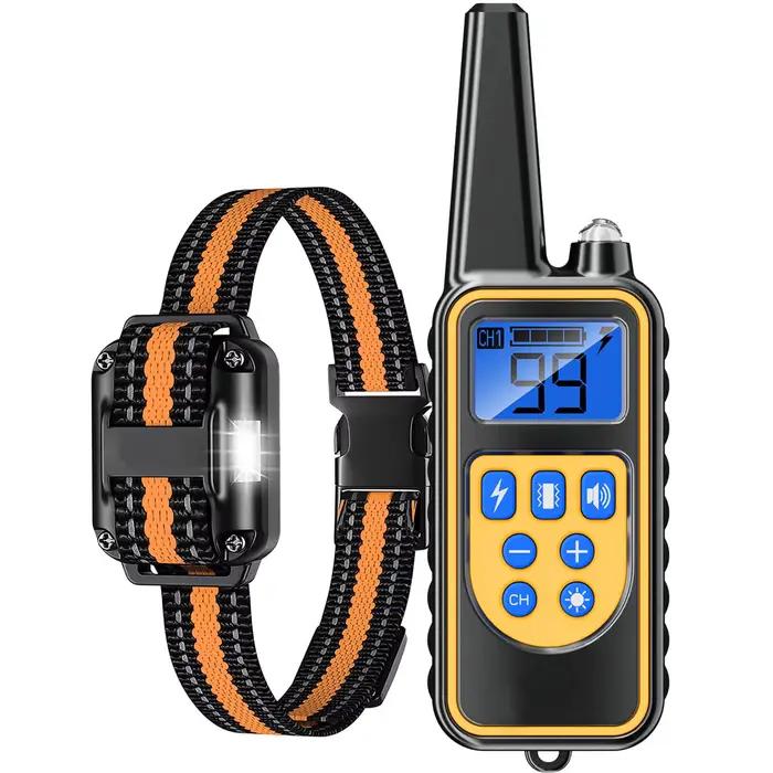 Collier de dressage pour chien avec télécommande, collier de choc étanche pour grands, moyens et pet