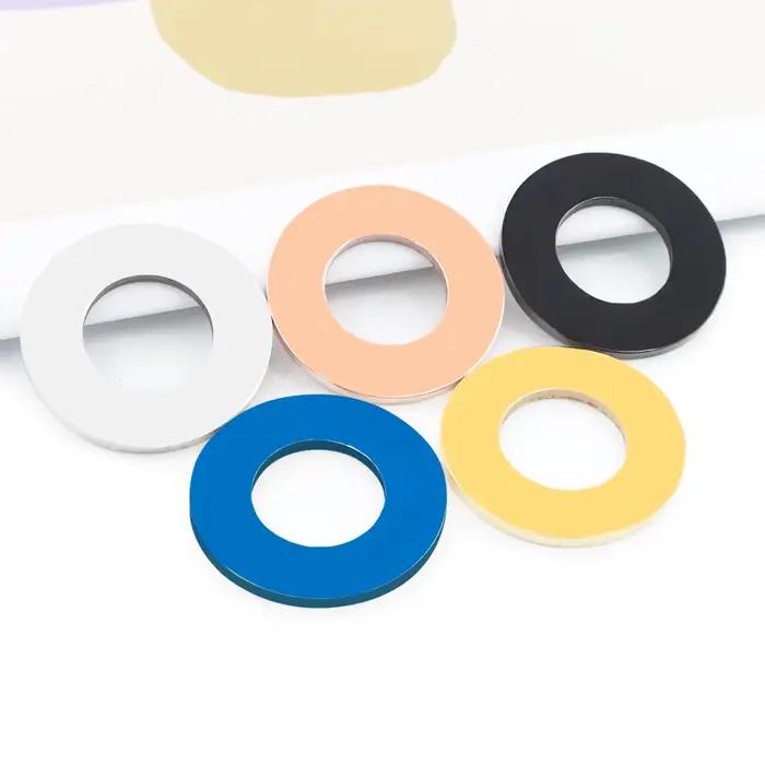 Étiquette vierge ronde polie miroir en acier inoxydable pour chien, bracelet, collier, bijoux, acces