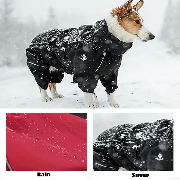 Manteau pour chien, veste d'extérieur, vêtements chauds d'hiver imperméables pour animaux de compagn