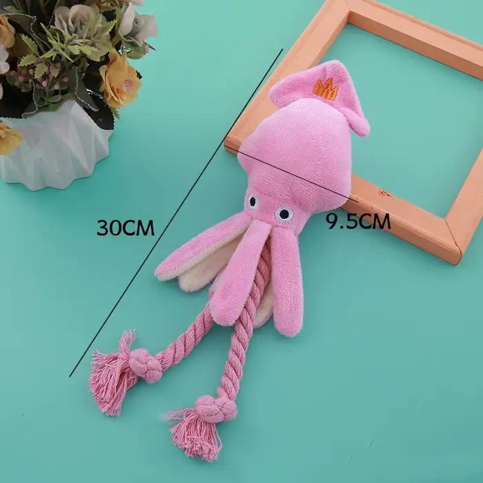 Jouet interactif pour chien en forme de pieuvre, en corde de coton, pour soulager l'ennui et stimule
