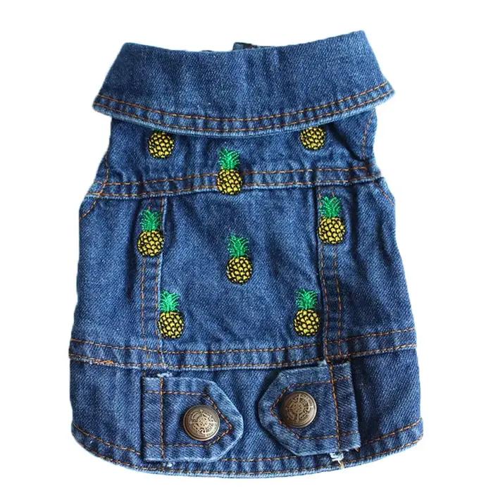 Veste de Cowboy élégante pour chien, vêtements de printemps en Denim pour chien, gilet pour chiot, C