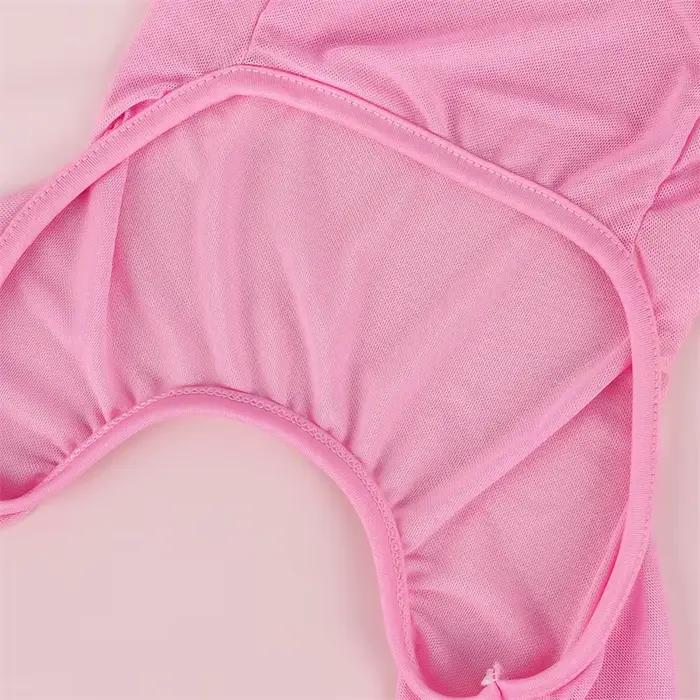 Pyjama d'été en maille ours pour petits et grands chiens, combinaison rose, bleu, violet, jaune, gre