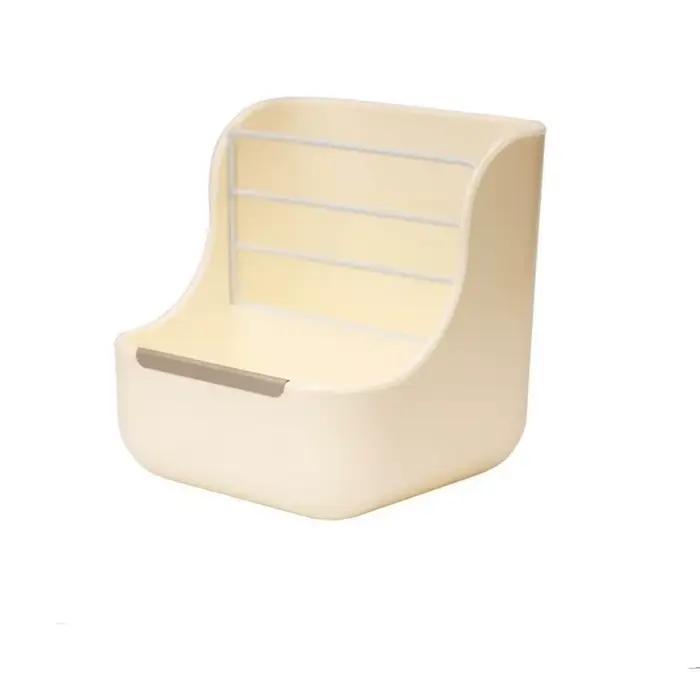 Accessoires pour cage : Mangeoire à foin 2-en-1, support fixe pour herbe, anti-mastication, pour pet