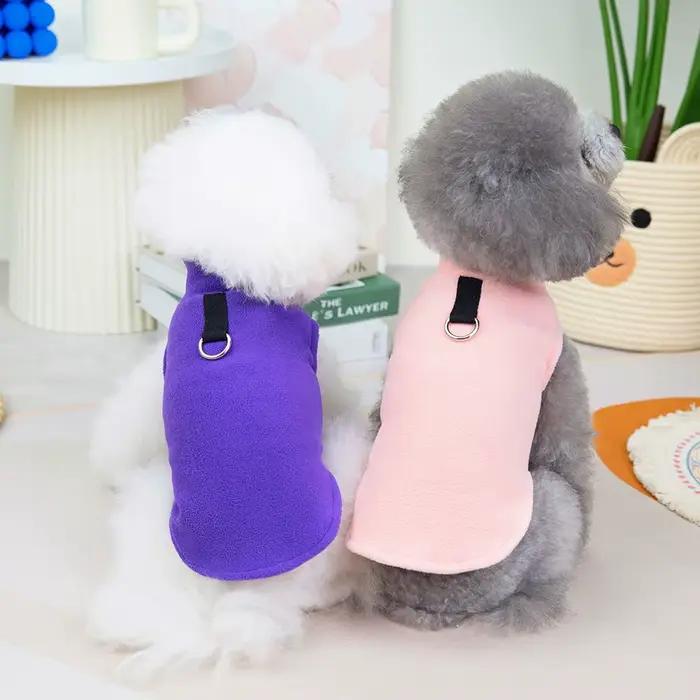 Vêtements doux pour petits chiens, gilet d'hiver pour animaux de compagnie, polaire chaude, vêtement