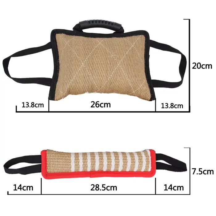 Bâton de morsure pour chien, jouet à mâcher pour animaux de compagnie avec 2 poignées en corde, orei