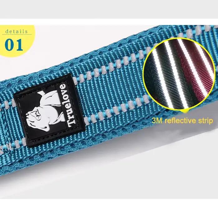 Truelove – laisse en Nylon pour chien, maille souple, Double détresse, course à pied, réfléchissante