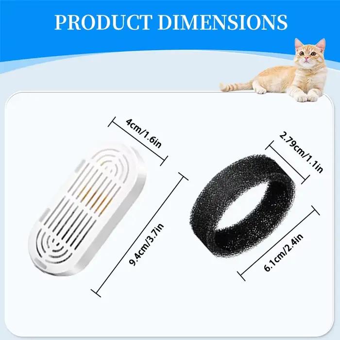 Filtre à charbon actif de remplacement pour fontaine à boire pour chien et chat, filtres remplacés p