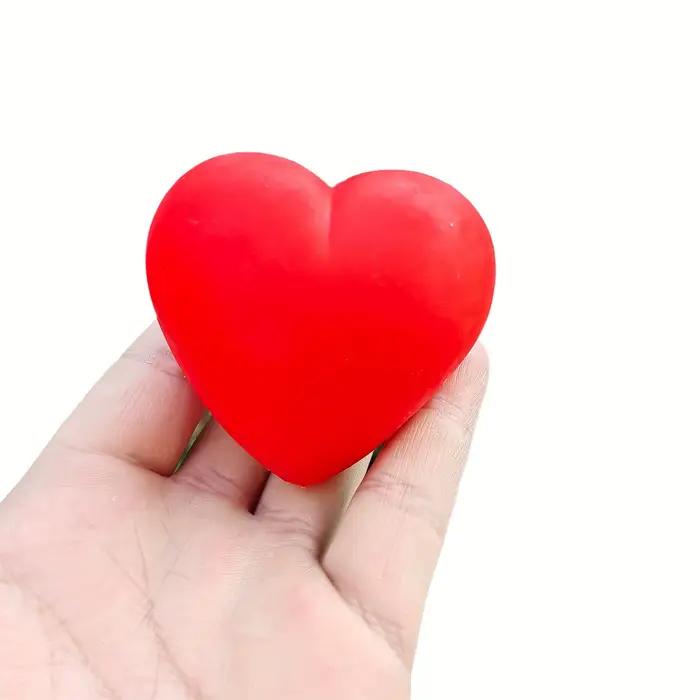 Balle anti-stress souple en forme de cœur pour la Saint-Valentin, jouet sensoriel mignon et kawaii p