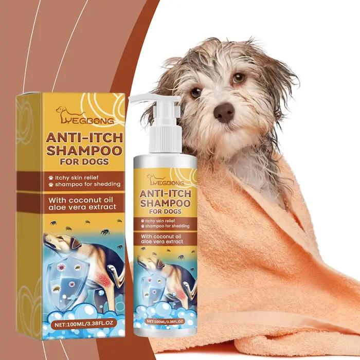 Shampoing Anti-démangeaisons avec huile de noix de coco pour chiens, prévient la sécheresse, soulage