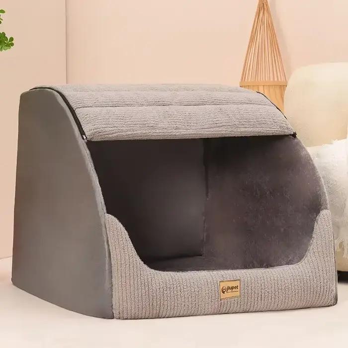 Niche fermée lavable pour animaux de compagnie, tapis doux, produits pour animaux de compagnie, four