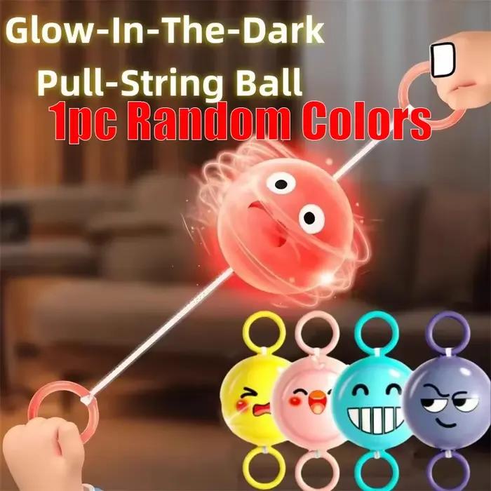 Jouet Balle Volante Rotative Lumineuse LED avec Câble Rotatif, Jouet Anti-Stress et de Loisirs, Cade