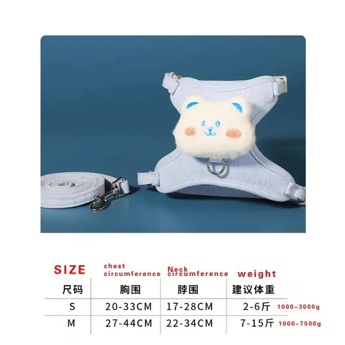 Harnais de traction réglable anti-rupture pour lapins nains aux oreilles tombantes, type gilet spéci