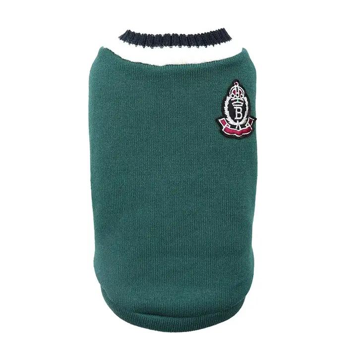 Pull tricoté pour chien de compagnie, vêtements pour petits et moyens chiens, uniforme scolaire remb