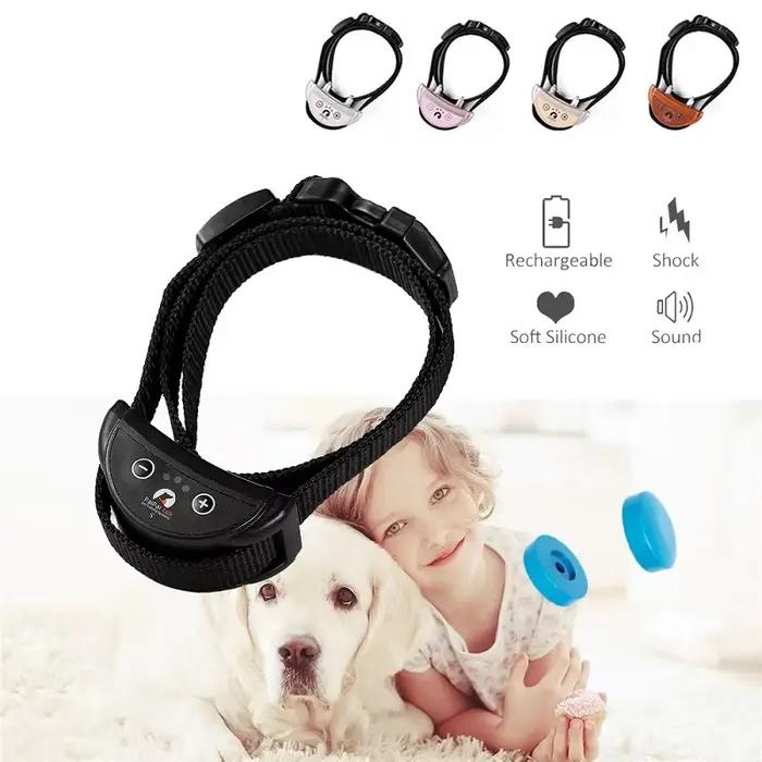 Collier de dressage pour chien, Anti-aboiement, automatique, Anti-aboiement, Rechargeable par USB, e