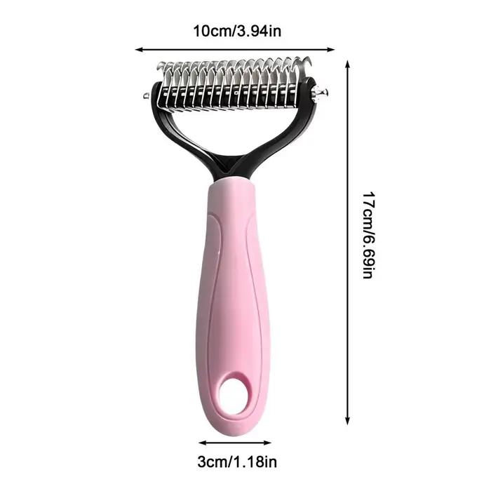 Brosse à double face pour chien, outil de toilettage pour éliminer les poils, brosse pour sous-étoff