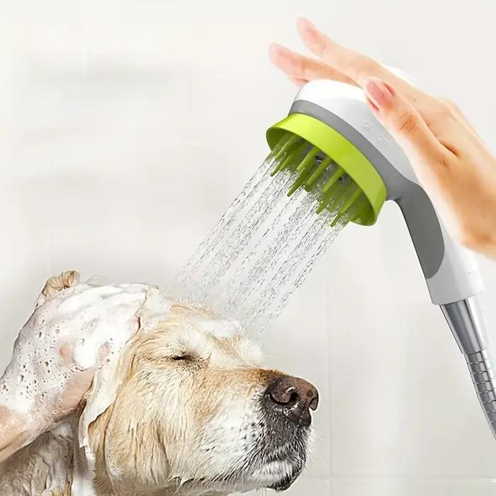 Spray de bain pour animaux de compagnie, pomme de douche, brosse de Massage, gant pour chiens, fourn