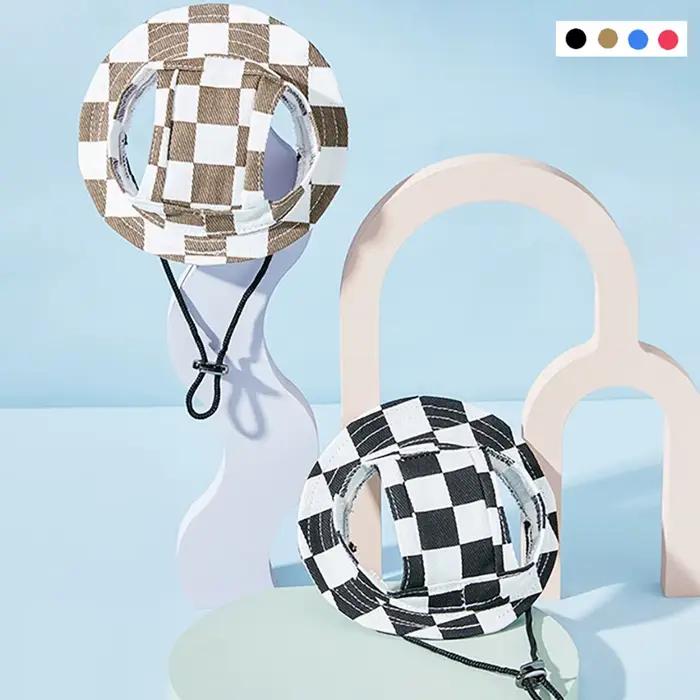 Casquette de pêcheur en coton pour chien et chat, chapeau de soleil respirant pour petits, moyens et