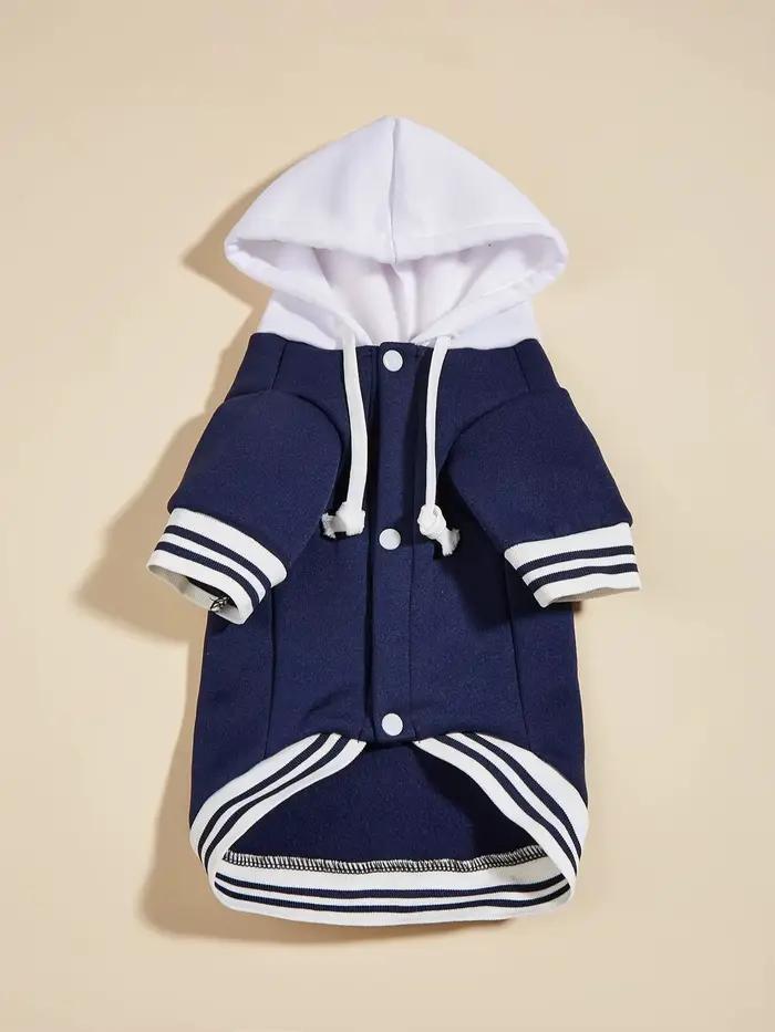 Vêtements pour animaux de compagnie chien chat avec chapeau veste vêtements chauds et confortables a