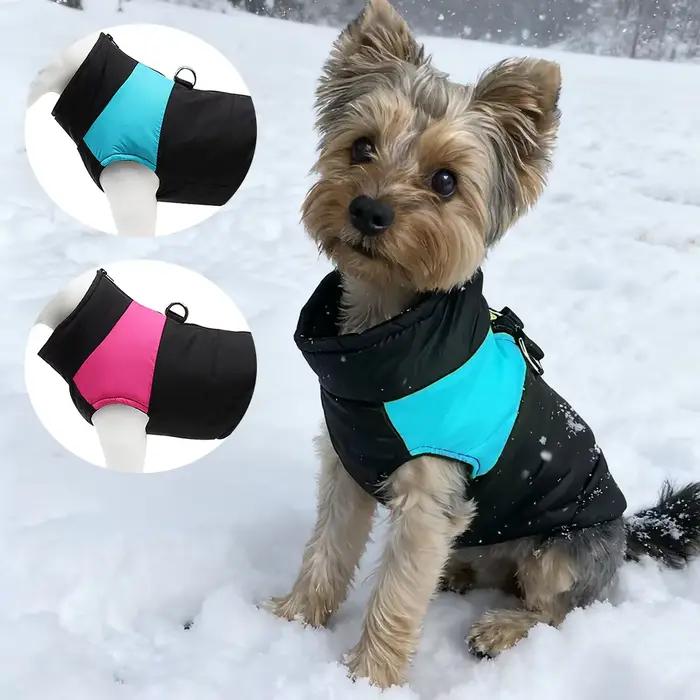 Veste d'hiver chaude pour chien, gilet rembourré pour animaux de compagnie, manteau pour petits et g