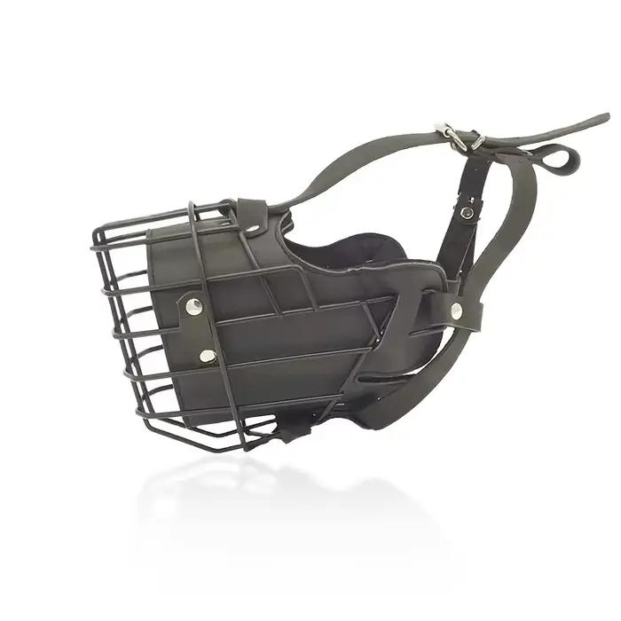 Muselière pour chien réglable en acier inoxydable - Couverture d'entraînement respirante anti-morsur